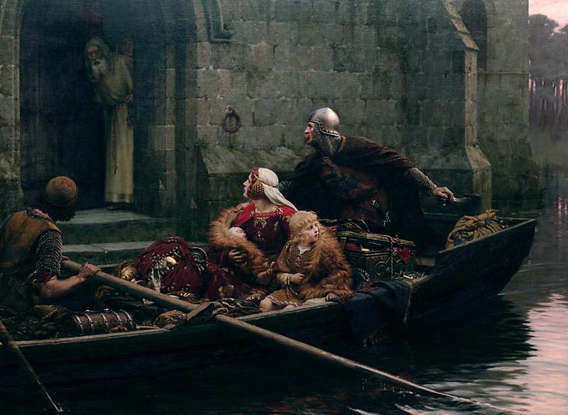 Edmund Blair Leighton In time of Peril oil painting picture